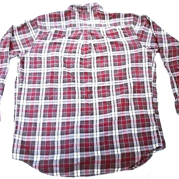 Croft & Barrow Men's Red Long Sleeve Casual Shirt - Picture 2 of 8